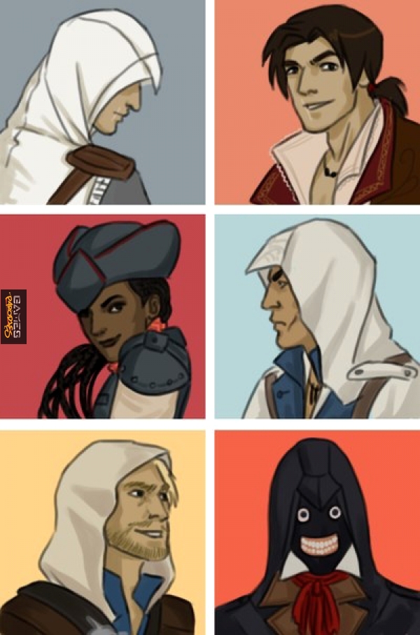 Assassins faces