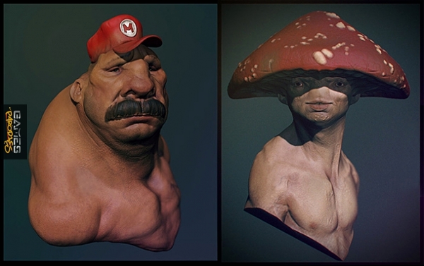 Creepy Mario & Toad