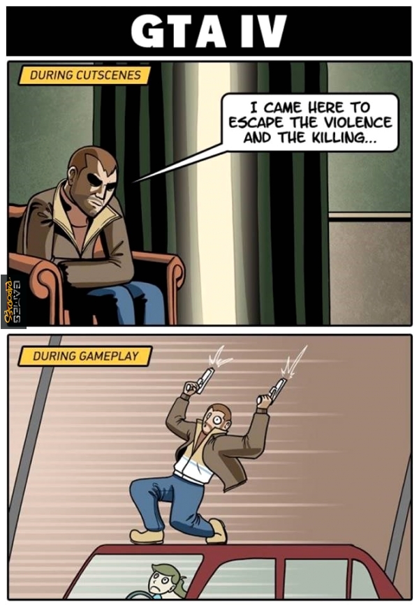 Cutscenes versus gameplay