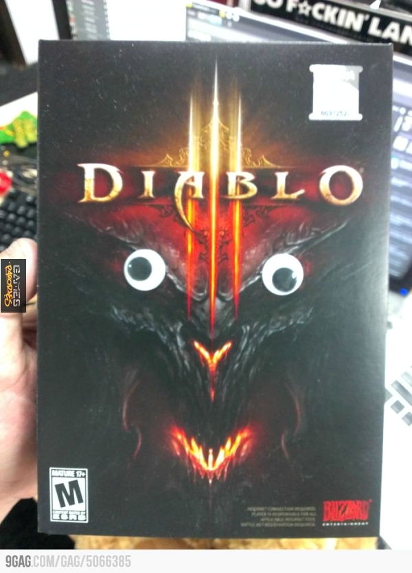 Diablo 3 with googly eyes