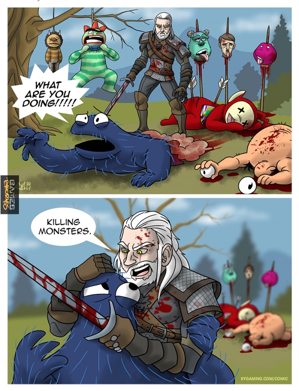 Killing monsters