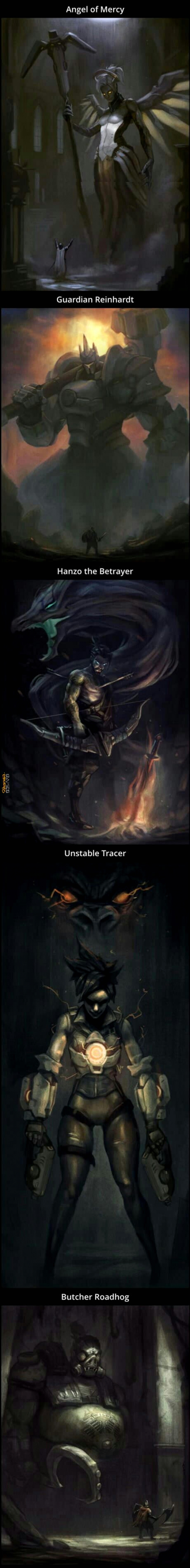 Overwatch heroses in Dark souls