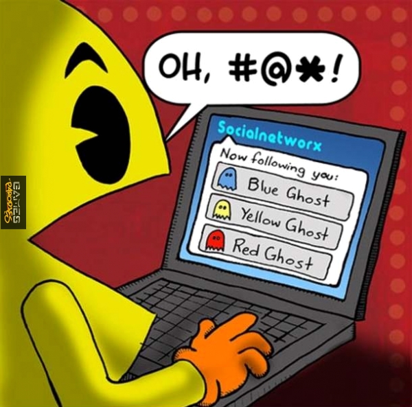 Pac-man tweeting