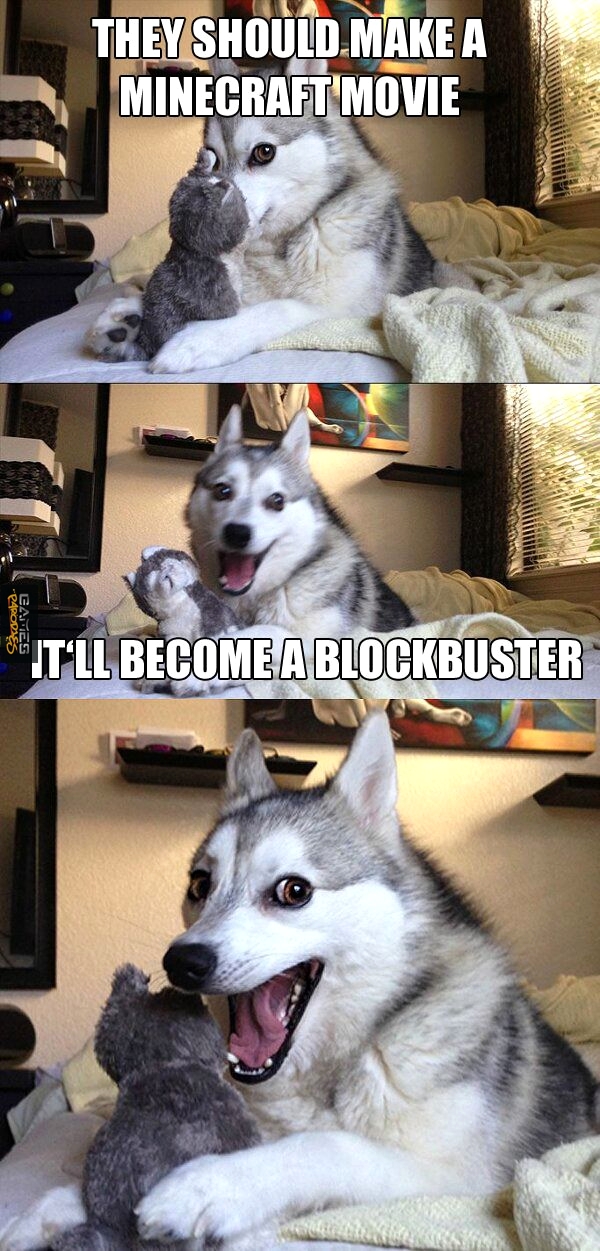 Pun dog on minecraft